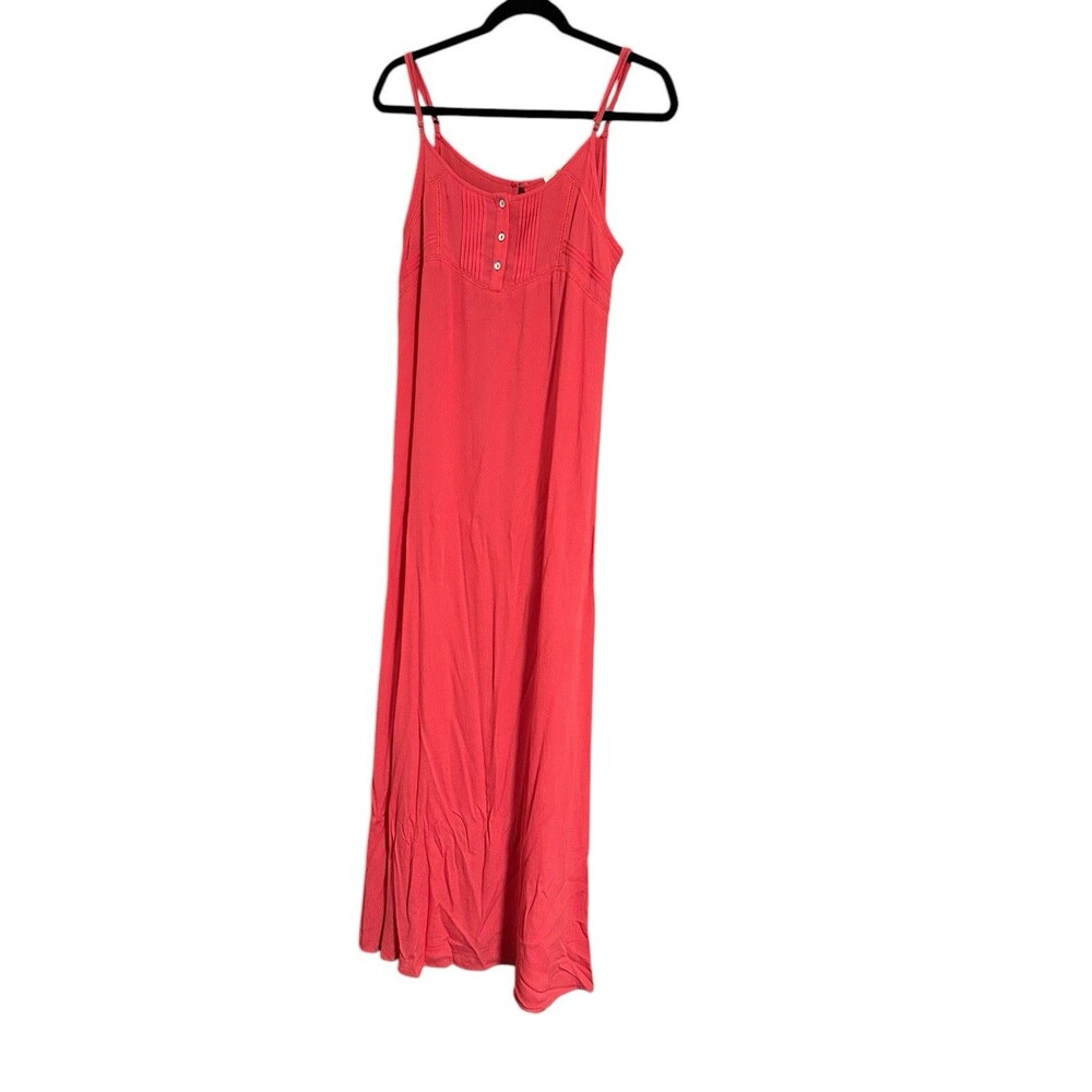 Love stitch Women's‎ Maxi Swing Sundress Dress Coral Size Medium Summer Travel